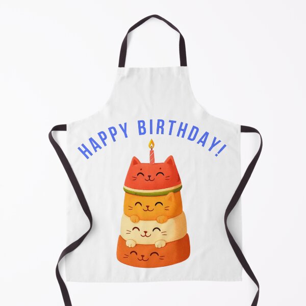 Item preview, Cute Cat Birthday Cake Stack Illustration designed and sold by Inka Moon Design.