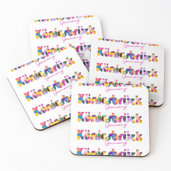 Item preview, Königsbrück, Germany, Vibrant Abstract City Typography Art designed and sold by Wanderful-roads.