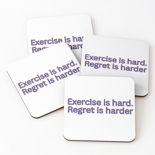 Item preview, Exercise is hard. Regret is harder-gym quote designed and sold by Omer's store.