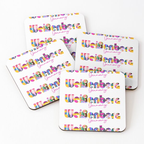 Item preview, Weißenberg, Germany, Vibrant Abstract City Typography Art designed and sold by Wanderful-roads.