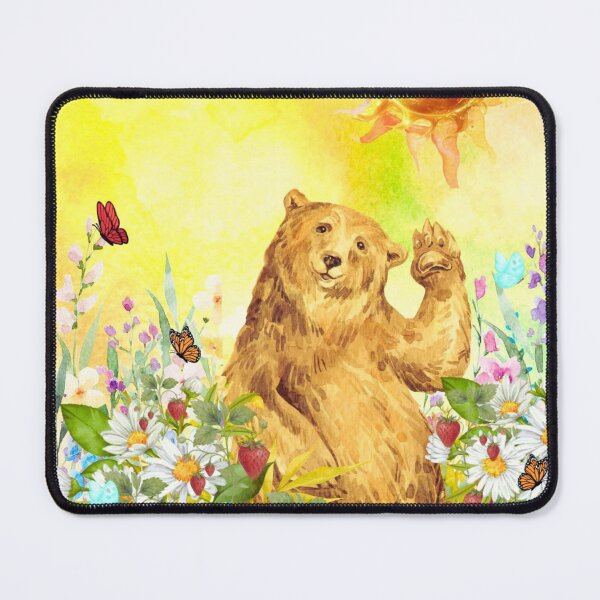 Item preview, Sunshine and Strawberries-Bear Nursery Art, Woodland Animal Wall Decor designed and sold by SacredPathHealingArt.