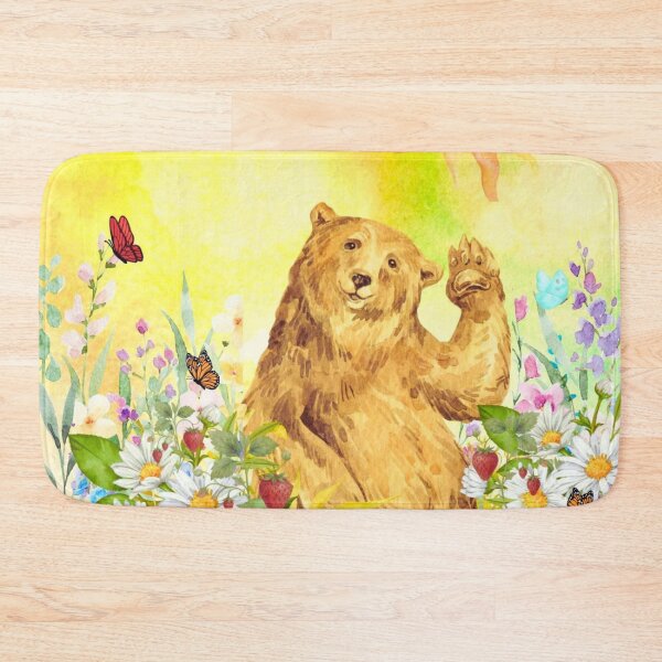Item preview, Sunshine and Strawberries-Bear Nursery Art, Woodland Animal Wall Decor designed and sold by SacredPathHealingArt.