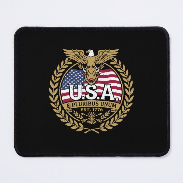Item preview, Vintage USA E Pluribus Unum Patriotic Bison Graphic designed and sold by crouchingpixel.