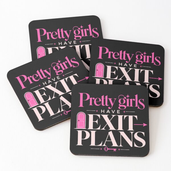 Item preview, Pretty Girls Have Exit Plans (Black Ver) designed and sold by DivineMelle.