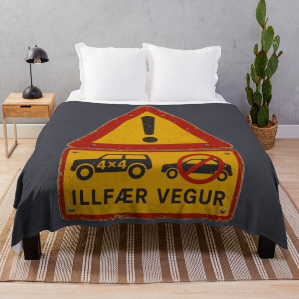 Item preview, Illfær Vegur | Iceland F-Road Warning Sign designed and sold by Geokafi.