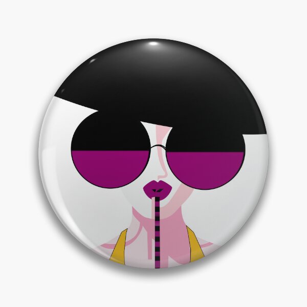 Item preview, Chic Retro Woman in Black Hat and Sunglasses designed and sold by TatinkaArtskill.