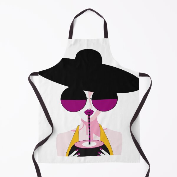 Item preview, Chic Retro Woman in Black Hat and Sunglasses designed and sold by TatinkaArtskill.
