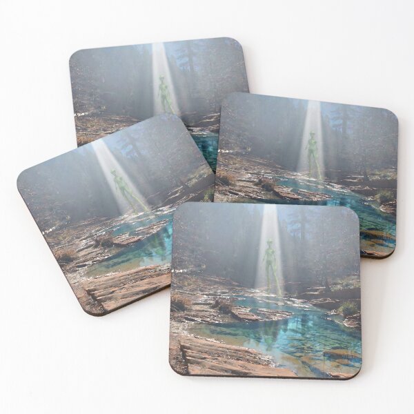 Item preview, Alien Beams Into The Forest designed and sold by AliensIRL.