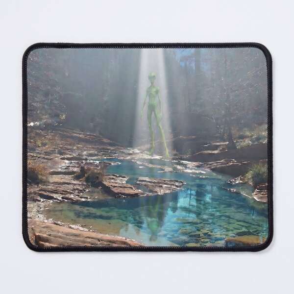 Item preview, Alien Beams Into The Forest designed and sold by AliensIRL.