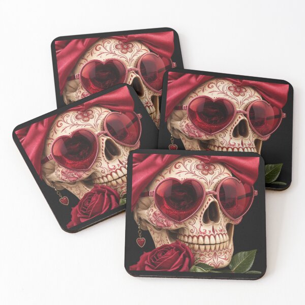 Item preview, Sugar Skull Black Lace and Rose Graphic designed and sold by StyleGuru.