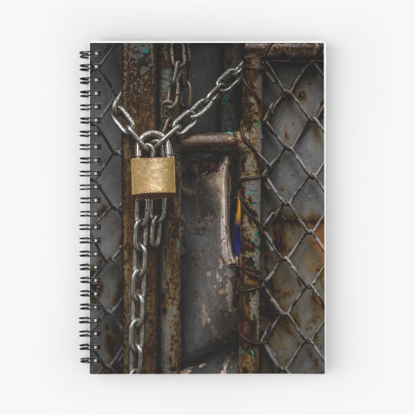 Item preview, Brass Padlock on Rusty Chain Link Fence — Urban Decay Photography designed and sold by Rabee Khalil Photography.