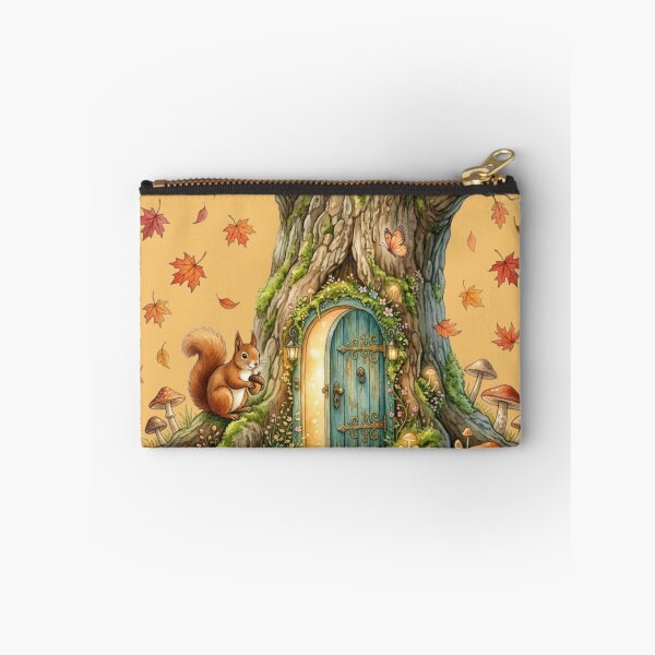 Item preview, Autumn Fairy Door Watercolor Cottagecore Art designed and sold by CalmCapy Co.