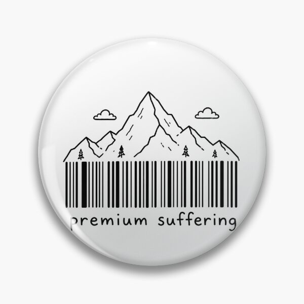 Item preview, Premium Suffering Mountain Barcode Hiking Design designed and sold by MonkiFlipp.