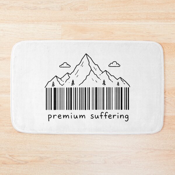 Item preview, Premium Suffering Mountain Barcode Hiking Design designed and sold by MonkiFlipp.