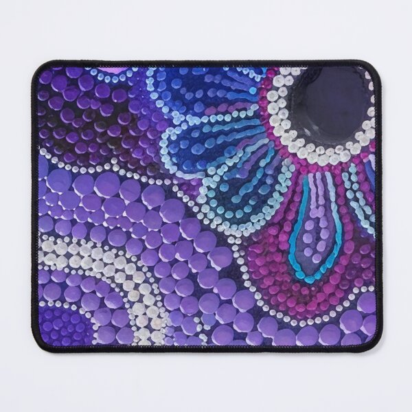 Item preview, Aboriginal Dot Painting Bedding Set Ocean Lines Violet Blue designed and sold by AboriginalartVI.