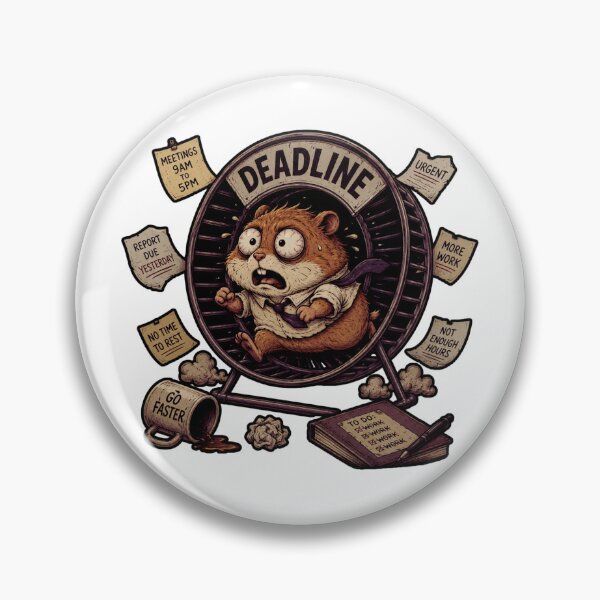 Item preview, Deadline Hamster – Funny Work Burnout Office Animal Graphic designed and sold by GreennieArt.