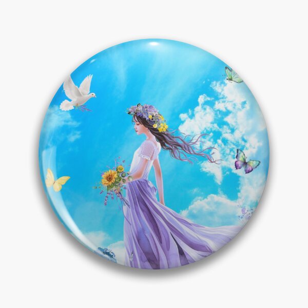 Item preview, Butterfly Dreams -Surreal Butterfly and Dove Art, Colorful Mystical Nature Artwork designed and sold by SacredPathHealingArt.