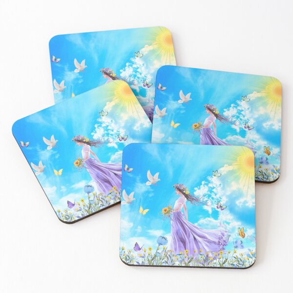 Item preview, Butterfly Dreams -Surreal Butterfly and Dove Art, Colorful Mystical Nature Artwork designed and sold by SacredPathHealingArt.