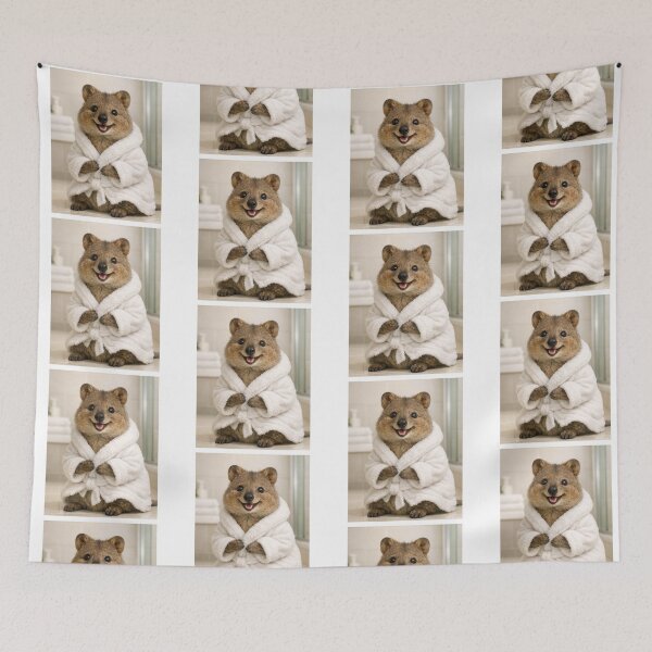 Item preview, Cozy Bathrobe Quokka designed and sold by Sillytoe.