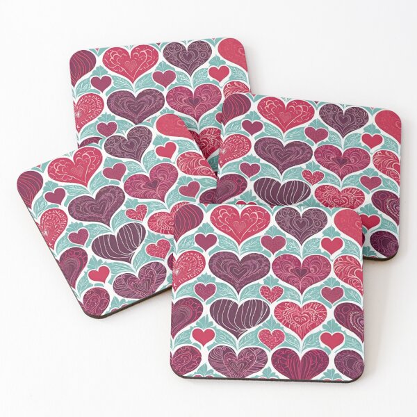 Item preview, Romantic background pattern of many parallel hearts. designed and sold by Giulivo Store Graphic.