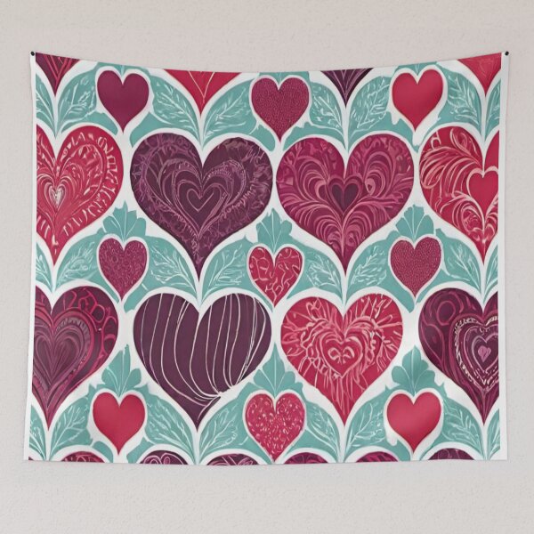Item preview, Romantic background pattern of many parallel hearts. designed and sold by Giulivo Store Graphic.