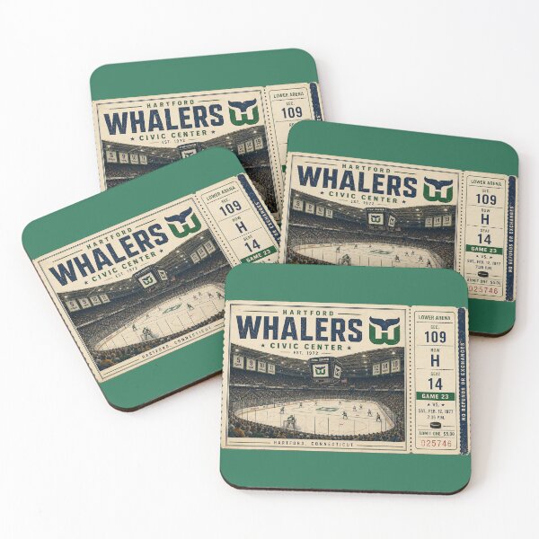 Item preview, Hartford Whalers Vintage Hockey Ticket, Civic Center Retro Arena Art, Connecticut NHL Nostalgia designed and sold by GhostDawgs.