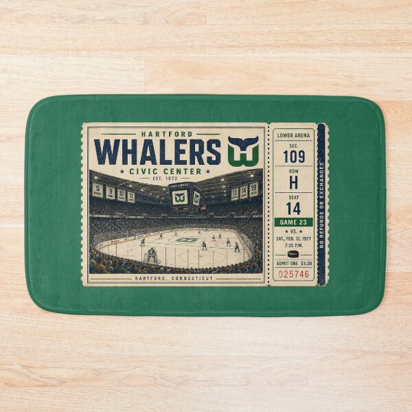 Item preview, Hartford Whalers Vintage Hockey Ticket, Civic Center Retro Arena Art, Connecticut NHL Nostalgia designed and sold by GhostDawgs.
