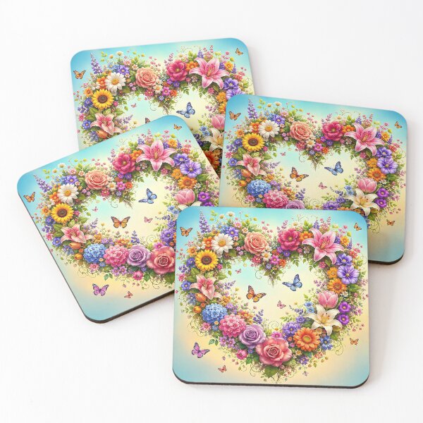 Item preview, Floral Heart with butterflies  designed and sold by Alla Gill.