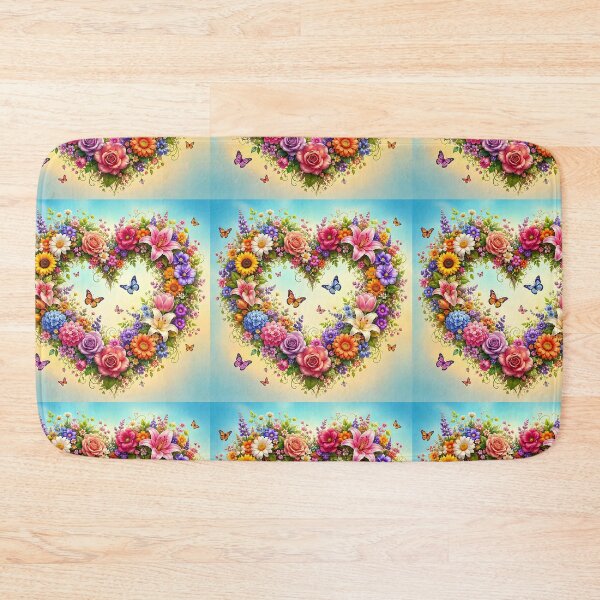 Item preview, Floral Heart with butterflies  designed and sold by Alla Gill.
