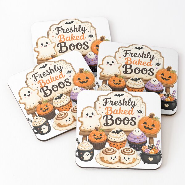 Item preview, Freshly Baked Boos – Cute Halloween Ghost Cupcakes & Pumpkin Bakery Design designed and sold by ColorClouds.
