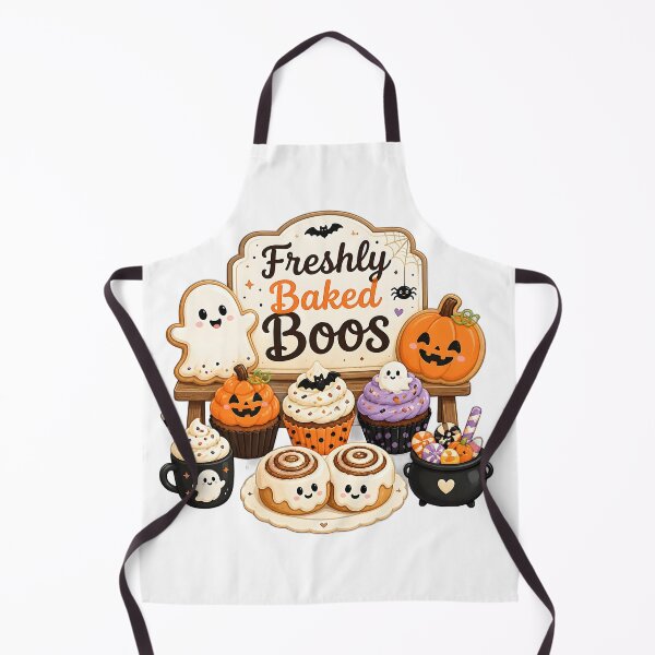 Item preview, Freshly Baked Boos – Cute Halloween Ghost Cupcakes & Pumpkin Bakery Design designed and sold by ColorClouds.