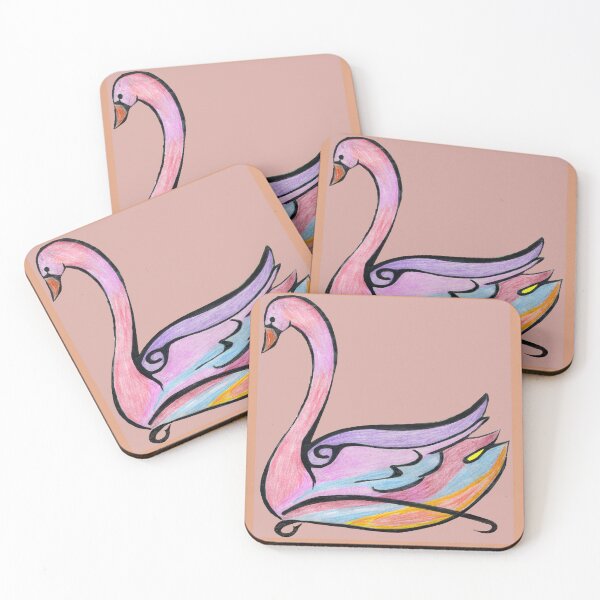 Item preview, Stylized Pink Swan designed and sold by Haxson37art.
