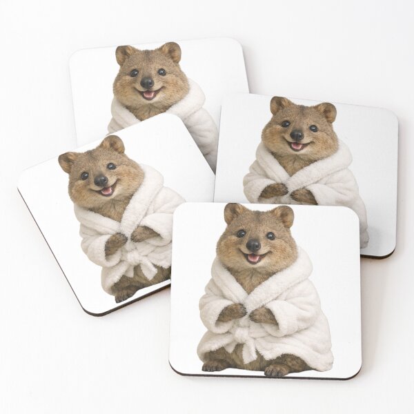 Item preview, Quokka con bata de baño designed and sold by Sillytoe.