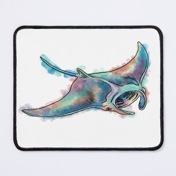 Item preview, Manta Ray, Vibrant watercolour, Animal Collection designed and sold by DoodlingMissy.
