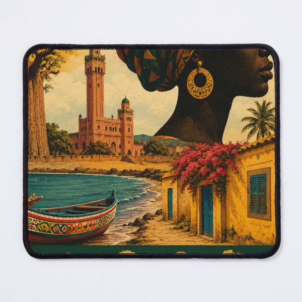 Item preview, Senegal Travel Poster – Teranga Culture and African Beauty designed and sold by ElartedeNoel.