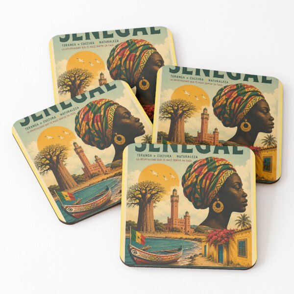 Item preview, Senegal Travel Poster – Teranga Culture and African Beauty designed and sold by ElartedeNoel.