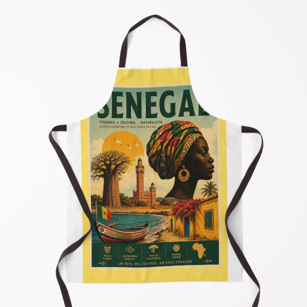 Item preview, Senegal Travel Poster – Teranga Culture and African Beauty designed and sold by ElartedeNoel.