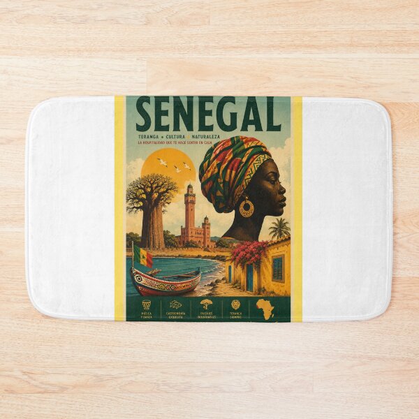 Item preview, Senegal Travel Poster – Teranga Culture and African Beauty designed and sold by ElartedeNoel.