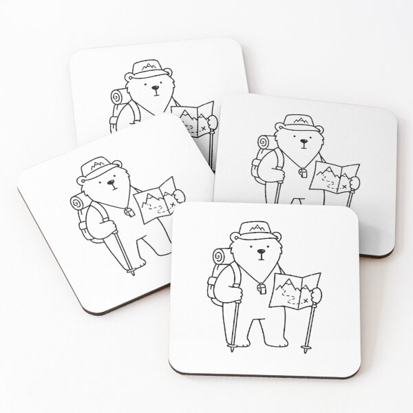 Item preview, Cute Hiking Bear Backpacker Mountain Adventure Design designed and sold by MonkiFlipp.