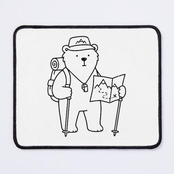 Item preview, Cute Hiking Bear Backpacker Mountain Adventure Design designed and sold by MonkiFlipp.