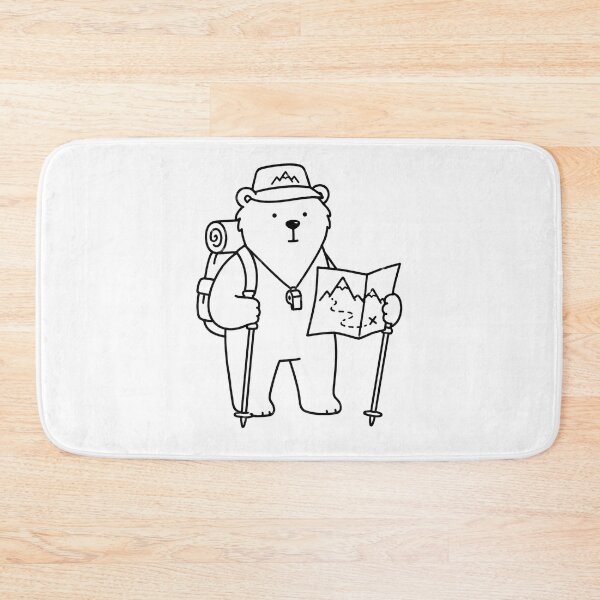 Item preview, Cute Hiking Bear Backpacker Mountain Adventure Design designed and sold by MonkiFlipp.