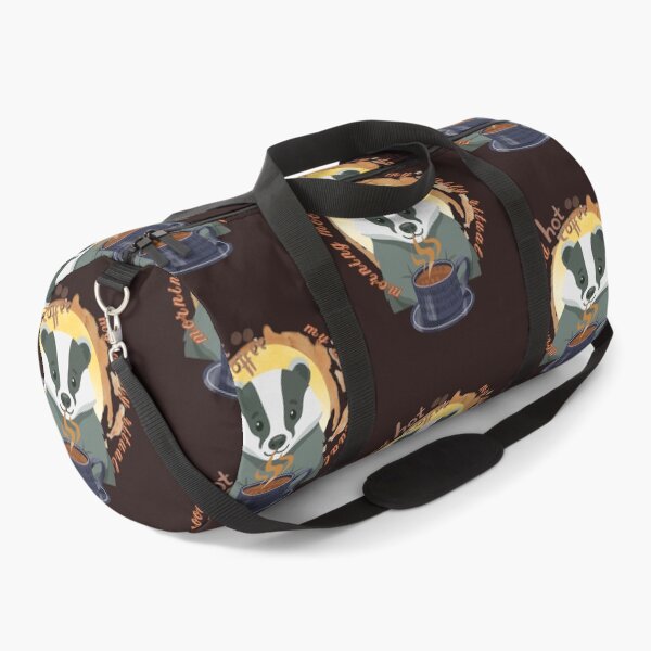 Item preview, Morning Mood Badger - Hot Coffee & My Daily Ritual Cozy Aesthetic. designed and sold by LunaPrintCo.