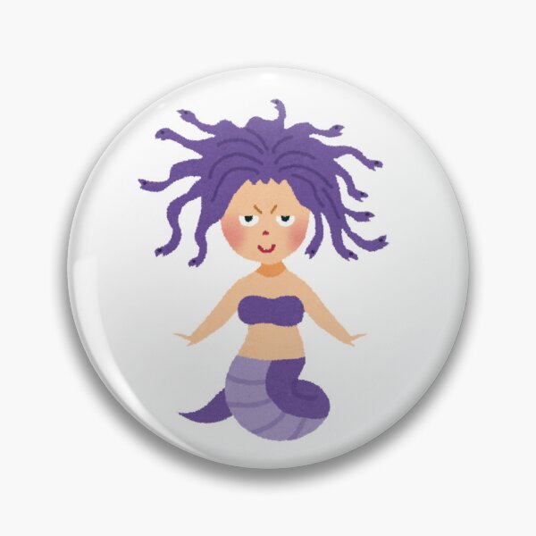 Item preview, Cute Purple Haired Mermaid Character designed and sold by DailyDoodlesBySumbul.