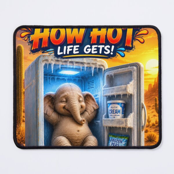 Item preview, Funny elephant in fridge cartoon design designed and sold by urbanshop7.