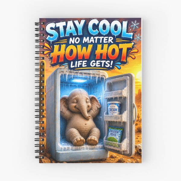 Item preview, Funny elephant in fridge cartoon design designed and sold by urbanshop7.