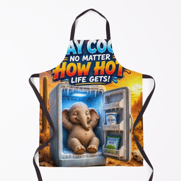 Item preview, Funny elephant in fridge cartoon design designed and sold by urbanshop7.