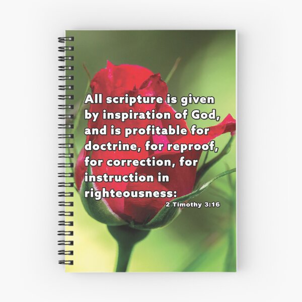 Item preview, 2 Timothy 3 16 All Scripture Is Given - Red Rose Photograph designed and sold by InsprtnlArtbyDP.