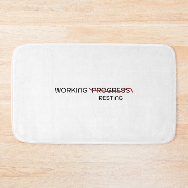 Item preview, Working × Progress × Resting – Minimal Balance Typography T-Shirt designed and sold by TheAmorse01.