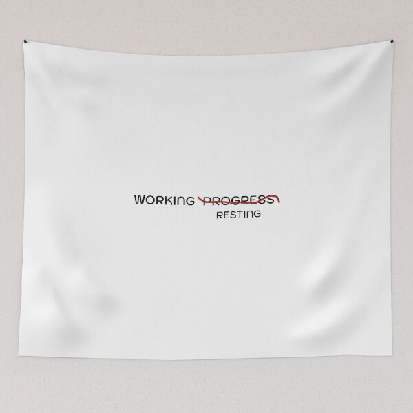 Item preview, Working × Progress × Resting – Minimal Balance Typography T-Shirt designed and sold by TheAmorse01.