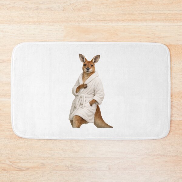 Item preview, Bathrobe Red Kangaroo designed and sold by Sillytoe.